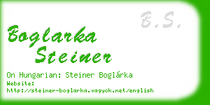 boglarka steiner business card